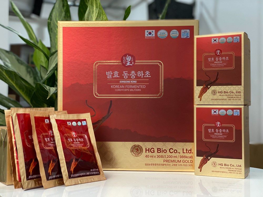 Nước đông trùng hạ thảo lên men Ginseng King 30 gói 40ml